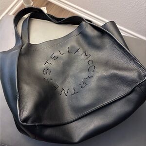 Stella McCartney Perforated Logo Black Tote